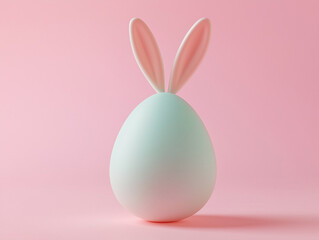 Cute Easter egg with a fluffy rabbit tail design