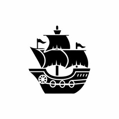 creative silhouette Basic Ship Icon victor illustration