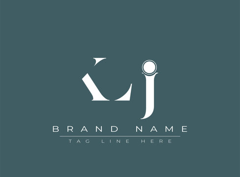 KLJ abstract letter logo design. This logo is designed by three abstract letters.