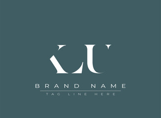KLU abstract letter logo design. This logo is designed by three abstract letters.