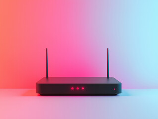 Fototapeta premium quantum internet router isolated on a solid color background