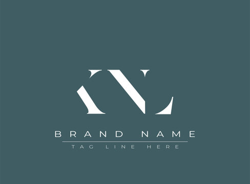 KNL abstract letter logo design. This logo is designed by three abstract letters.