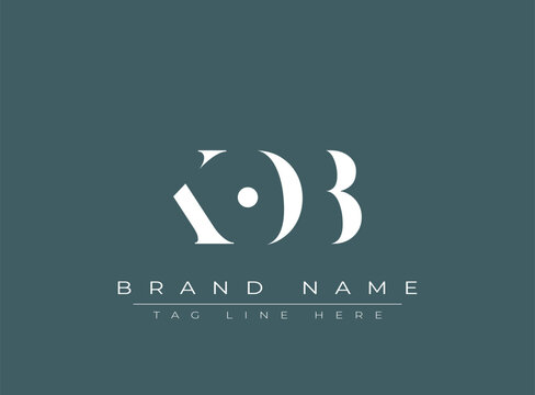KOB abstract letter logo design. This logo is designed by three abstract letters.