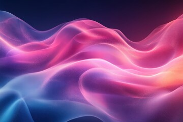 Obraz premium Swirling waves of light create a mesmerizing dance of colors across a digital canvas at twilight