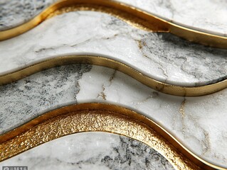 Elegant gold and marble wave pattern with luxurious texture