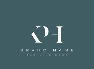 KPH abstract letter logo design. This logo is designed by three abstract letters.