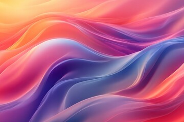 Obraz premium Swirling waves of color dance gently in a vibrant sunset, creating an ethereal ambiance of serenity and beauty
