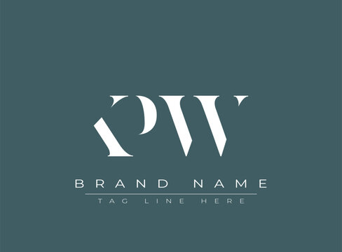 KPW abstract letter logo design. This logo is designed by three abstract letters.