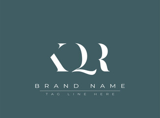 KQR abstract letter logo design. This logo is designed by three abstract letters.