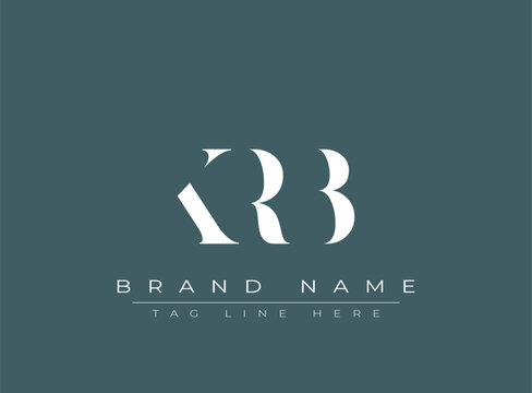 KRB abstract letter logo design. This logo is designed by three abstract letters.