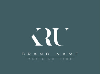 KRU abstract letter logo design. This logo is designed by three abstract letters.