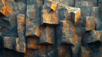 Awe-Inspiring Rock Face: A Stunning Visual of Rugged Mountain Scenery