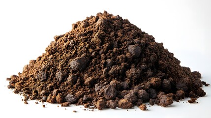 A Captivating and Detailed Vector Style Representation of a Pile of Soil Stock Image Isolated on a Plain Background