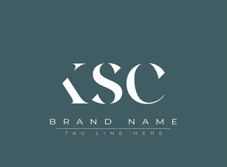 KSC abstract letter logo design. This logo is designed by three abstract letters.