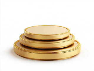 Round pedestal isolated on a white background