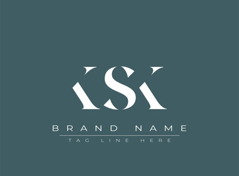 KSK abstract letter logo design. This logo is designed by three abstract letters.