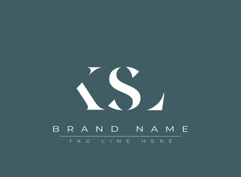 KSL abstract letter logo design. This logo is designed by three abstract letters.