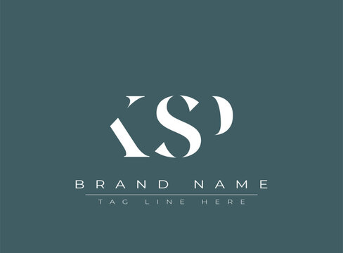 KSP abstract letter logo design. This logo is designed by three abstract letters.