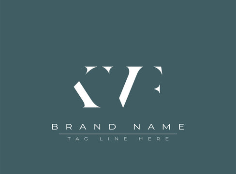 KVF abstract letter logo design. This logo is designed by three abstract letters.