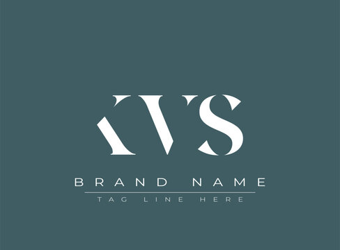 KVS abstract letter logo design. This logo is designed by three abstract letters.