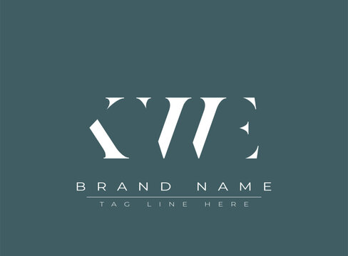 KWE abstract letter logo design. This logo is designed by three abstract letters.