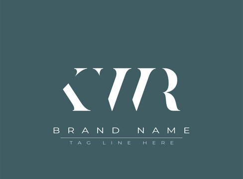 KWR abstract letter logo design. This logo is designed by three abstract letters.