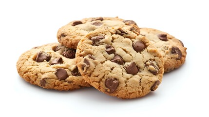 Fototapeta premium Tasty cookies isolated on a white background