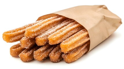 Churro stick in apaper bag