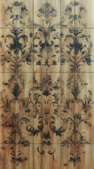Exquisite Vintage Floral Wood Paneling Design for a Timeless Interior