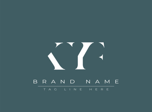 KYF abstract letter logo design. This logo is designed by three abstract letters.