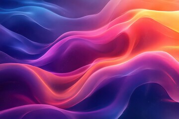 Obraz premium Swirling hues of purple and orange create a vibrant, fluid abstract design celebrating the beauty of motion and color interplay