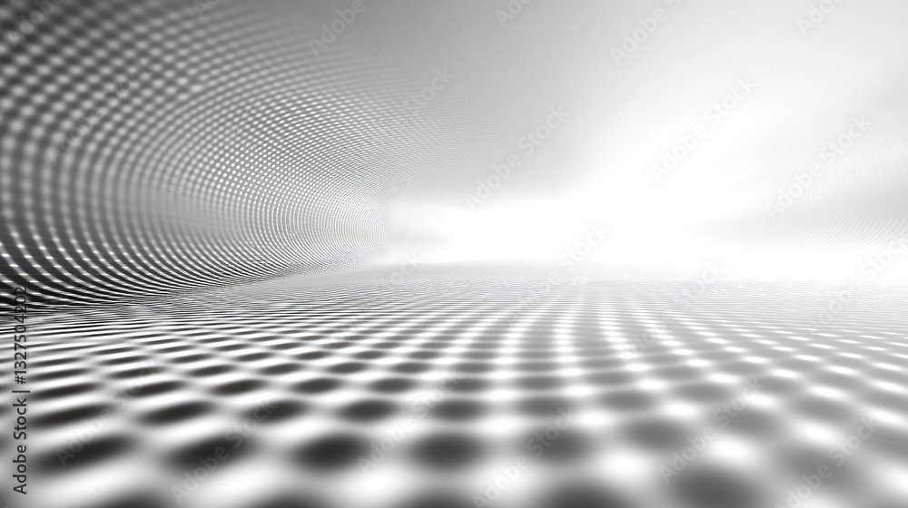 Poster abstract gray tunnel, futuristic, geometric pattern. possible use stock photography