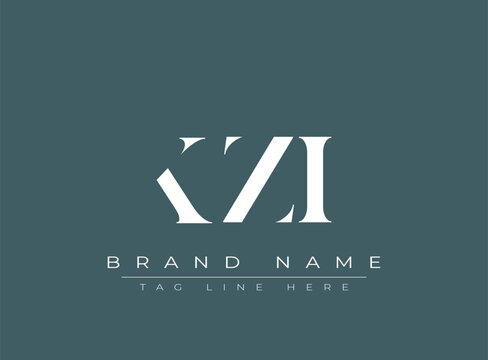 KZI abstract letter logo design. This logo is designed by three abstract letters.