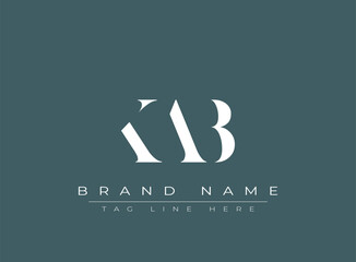 KAB abstract letter logo design. This logo is designed by three abstract letters. © Mahamud