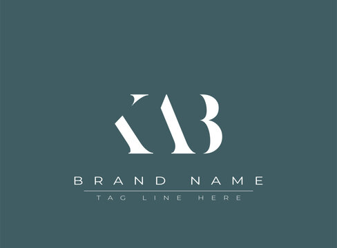 KAB abstract letter logo design. This logo is designed by three abstract letters.