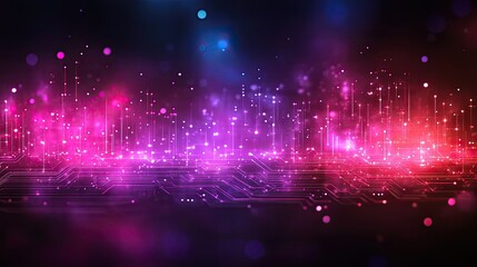 Abstract digital circuit, glowing lines, vibrant colors, futuristic background