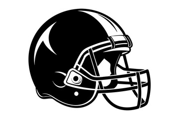 Fototapeta premium american football helmet line art silhouette vector illustration