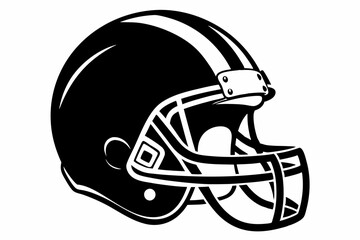 Fototapeta premium american football helmet line art silhouette vector illustration