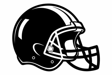Fototapeta premium american football helmet line art silhouette vector illustration