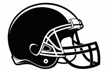 american football helmet line art silhouette vector illustration
