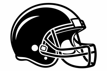 Fototapeta premium american football helmet line art silhouette vector illustration