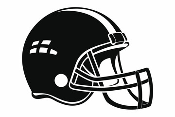american football helmet line art silhouette vector illustration