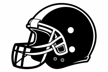 american football helmet line art silhouette vector illustration