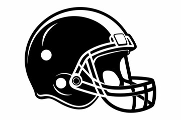 american football helmet line art silhouette vector illustration