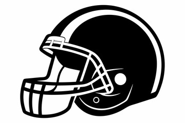 american football helmet line art silhouette vector illustration