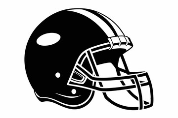 american football helmet line art silhouette vector illustration