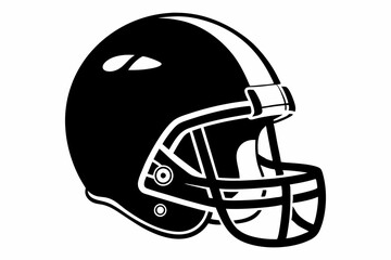 american football helmet line art silhouette vector illustration