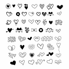 Cute hand drawn doodle vector set