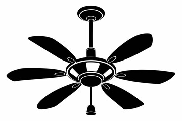 Obraz premium celling fan line art silhouette vector illustration