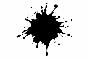 paint splatter line art silhouette vector illustration